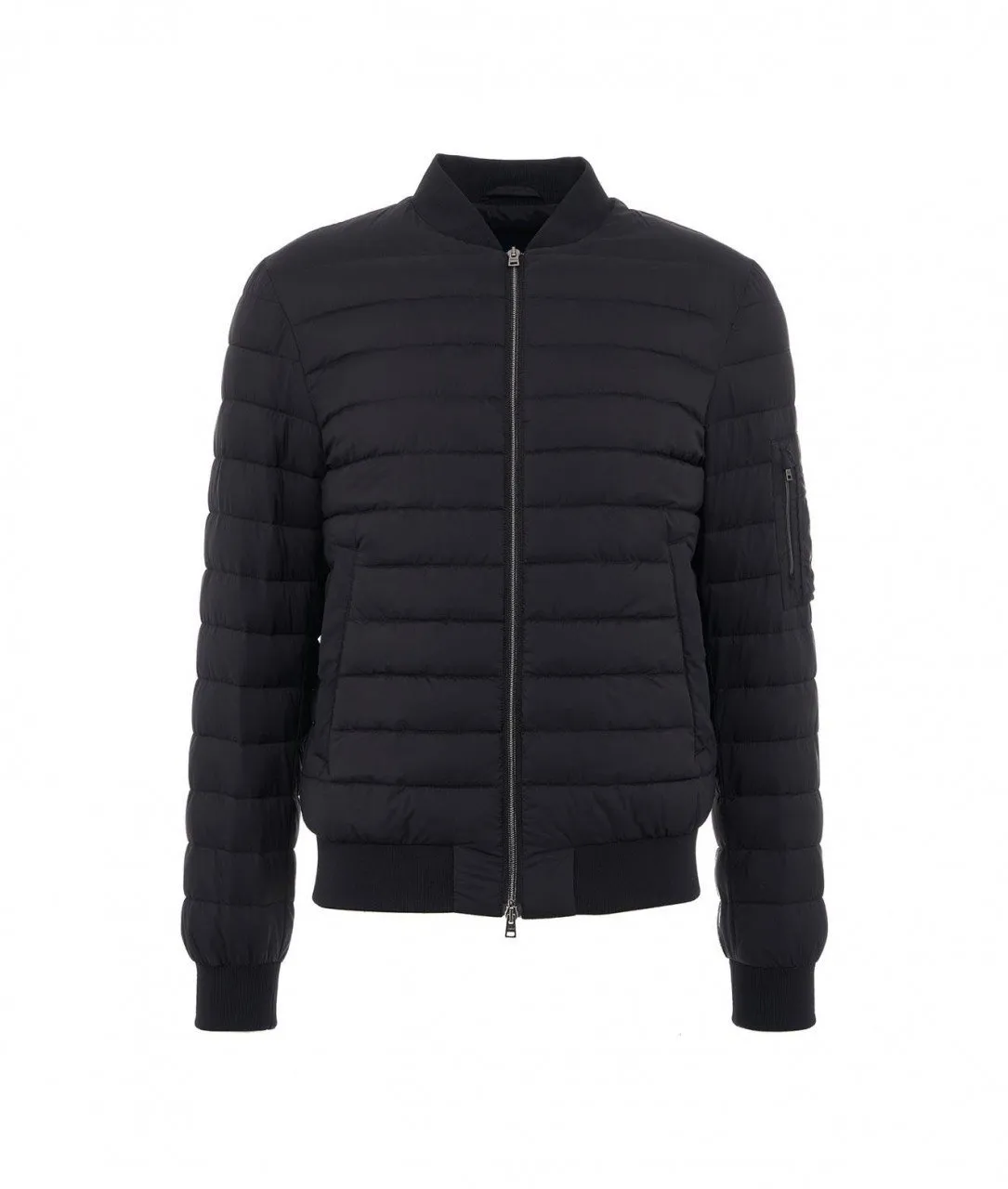 Bomber in Eco Daune Schwarz Schwarz