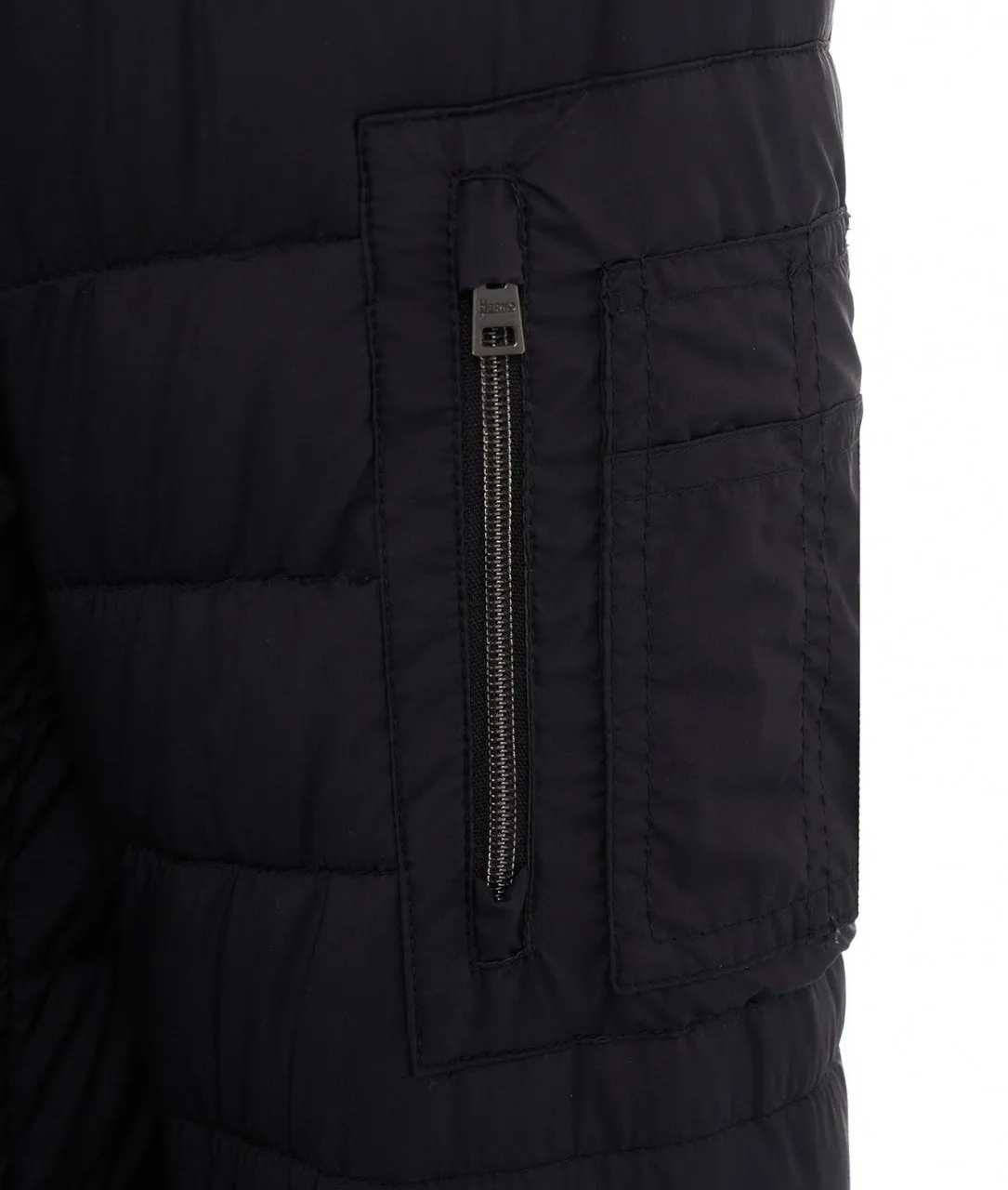 Bomber in Eco Daune Schwarz Schwarz