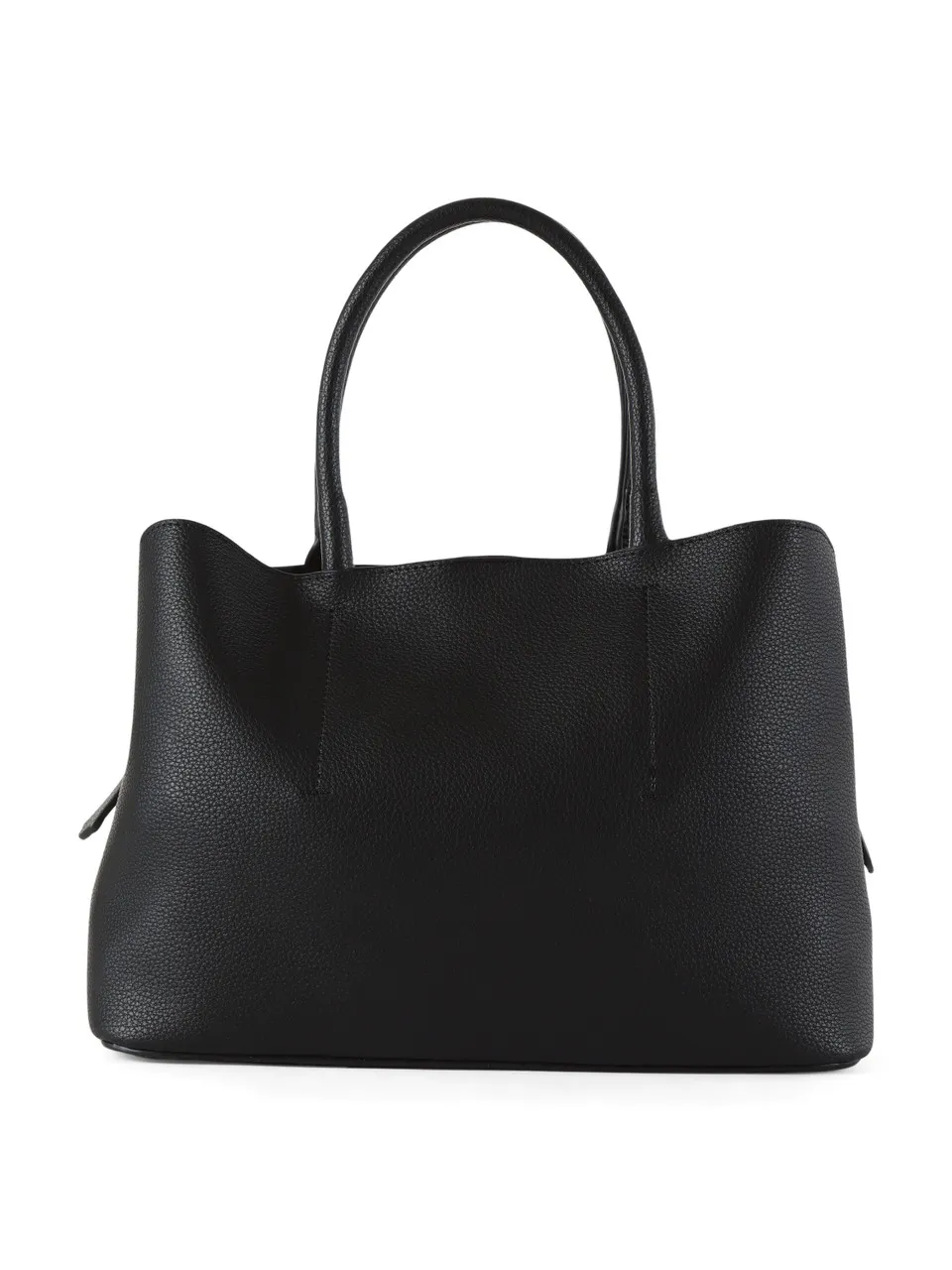 Borsa a mano effetto martellato con placca logo