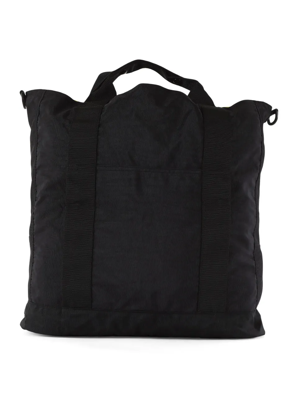 Borsa a mano in nylon con patch logo