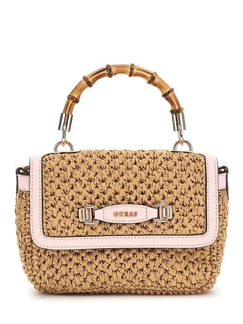 Borsa a mano siria paglia guess
