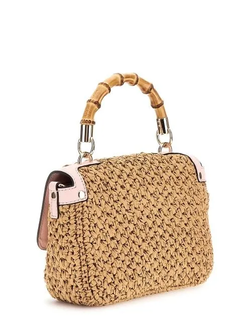 Borsa a mano siria paglia guess