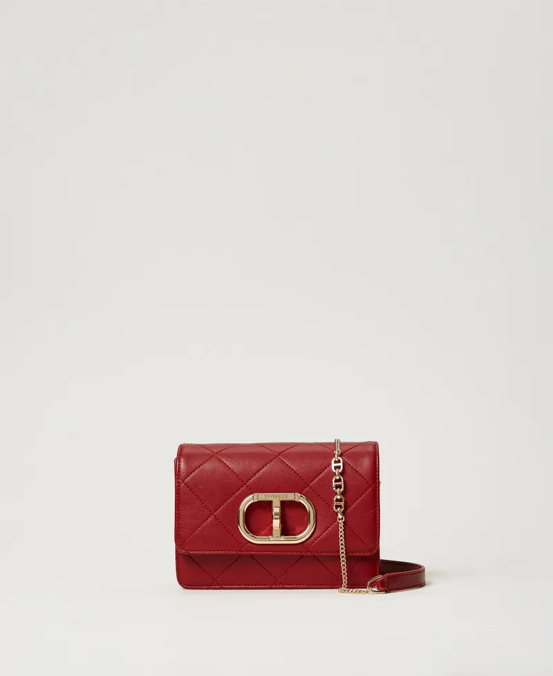 Borsa a tracolla con chiusura Oval T