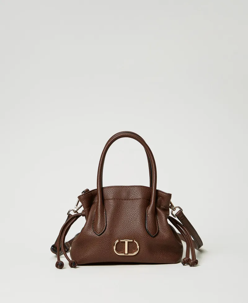 Borsa a tracolla con Oval T e coulisse