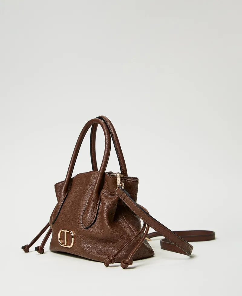 Borsa a tracolla con Oval T e coulisse