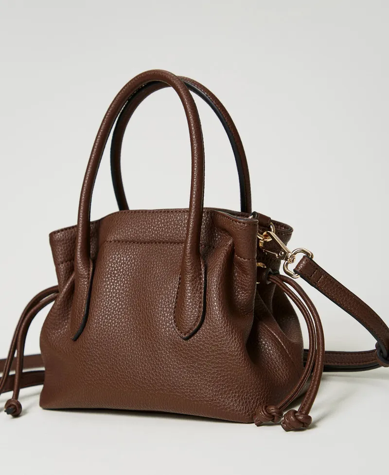 Borsa a tracolla con Oval T e coulisse