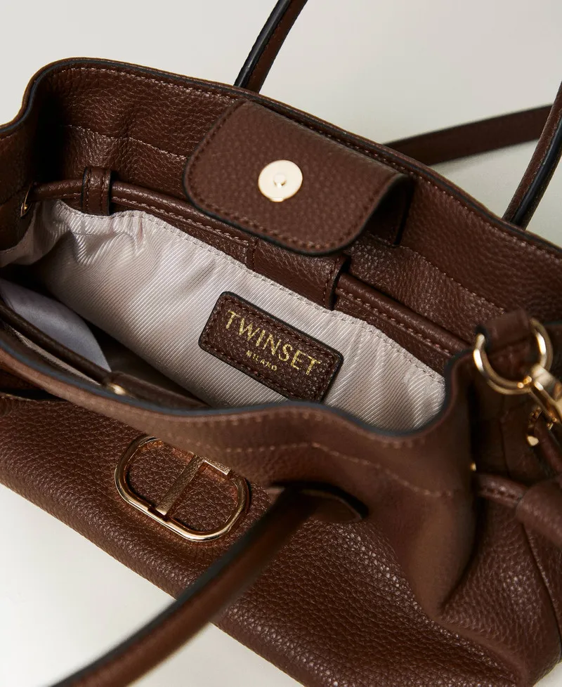 Borsa a tracolla con Oval T e coulisse