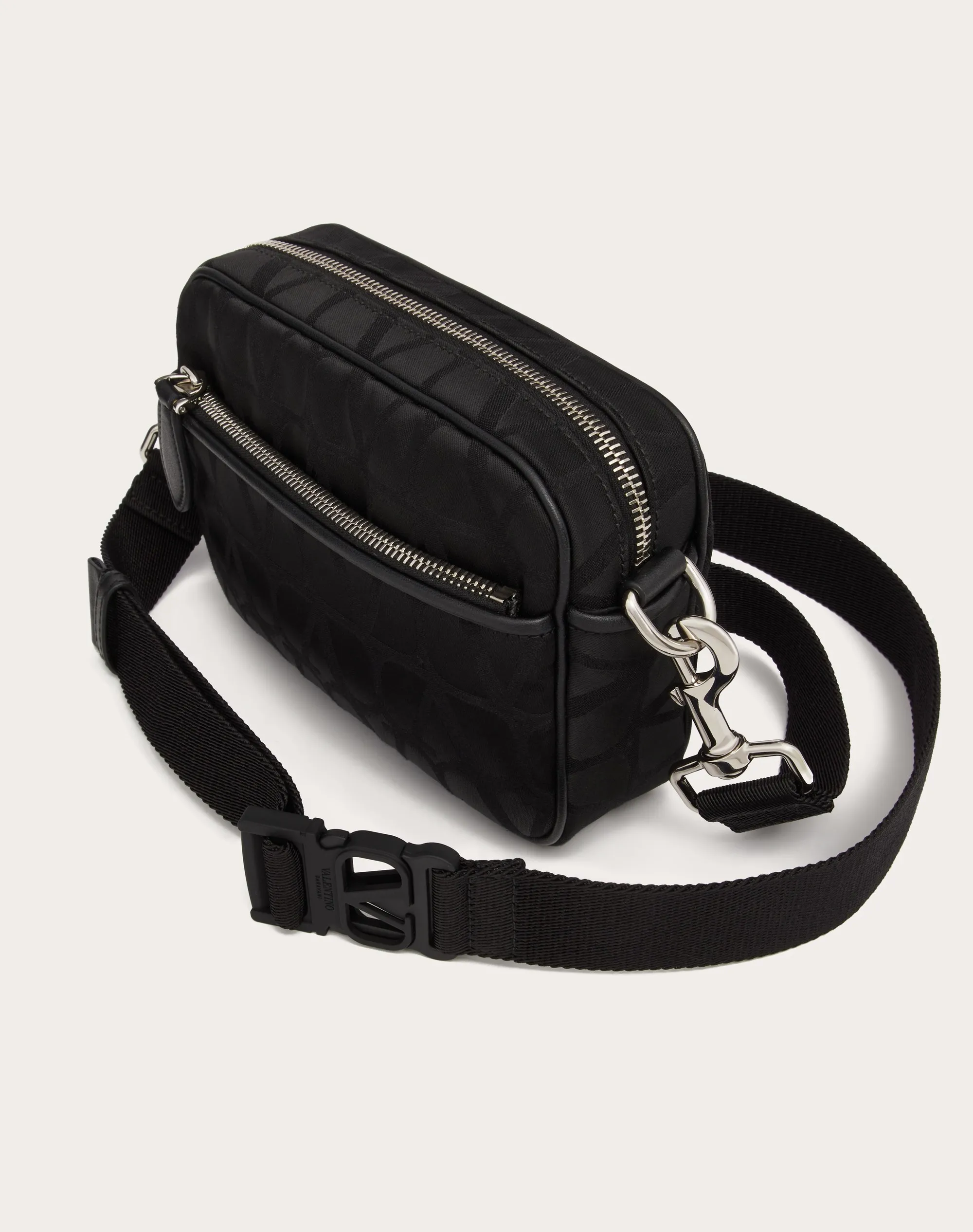 BORSA A TRACOLLA TOILE ICONOGRAPHE IN TESSUTO TECNICO CON DETTAGLI IN PELLE