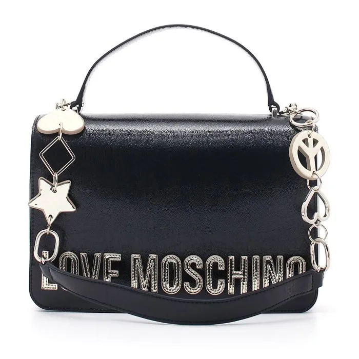 BORSA METALLIC PU NERO NERO