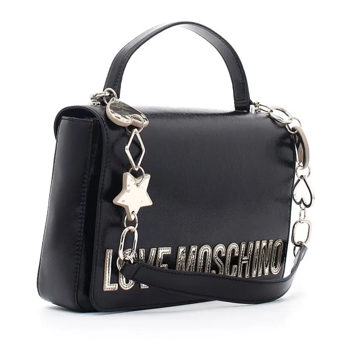 BORSA METALLIC PU NERO NERO