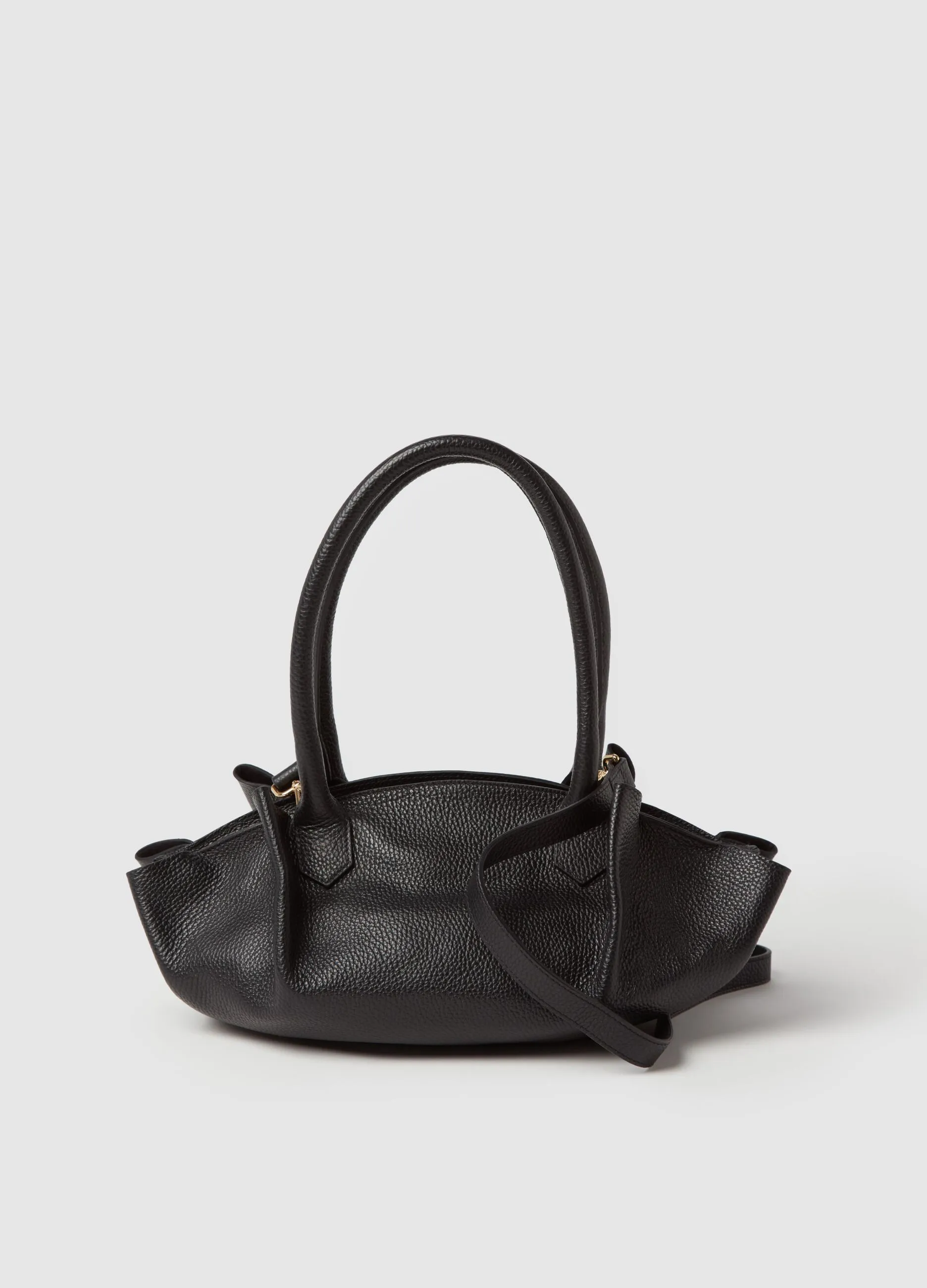 Borsa shopper in pelle martellata