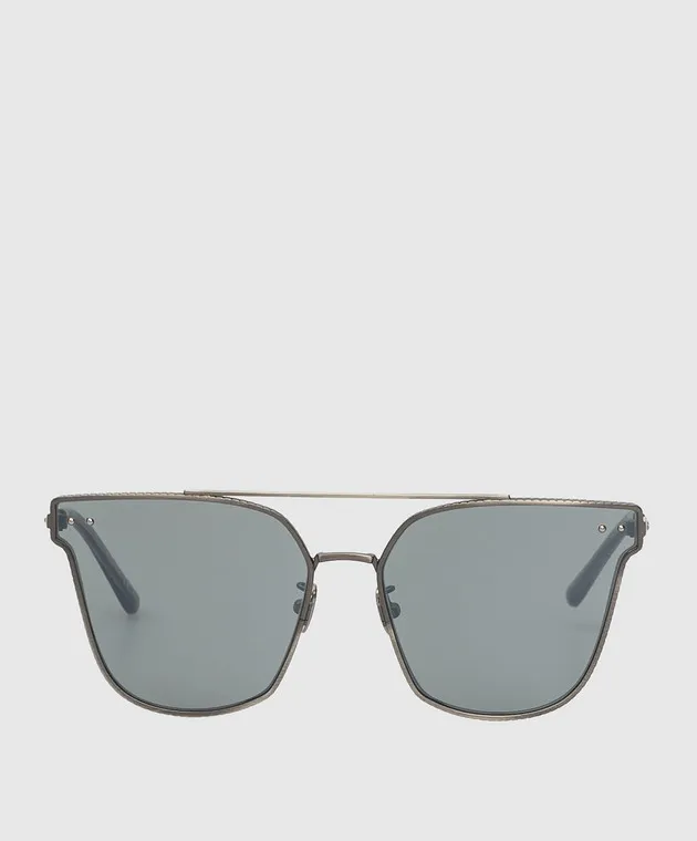 Bottega Veneta Occhiali da sole dalla montatura sottile con dettagli intrecciati BV0140S30001684
