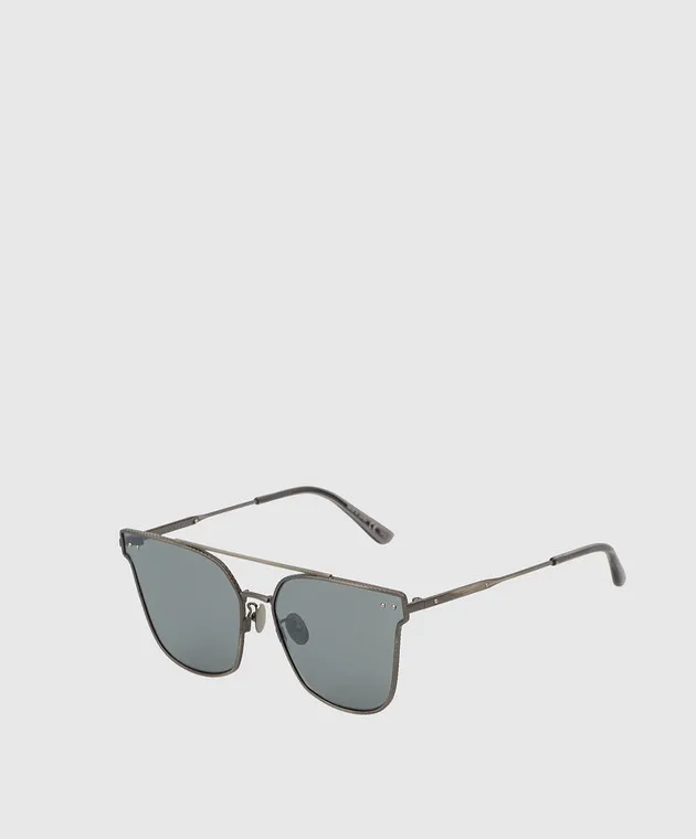 Bottega Veneta Occhiali da sole dalla montatura sottile con dettagli intrecciati BV0140S30001684