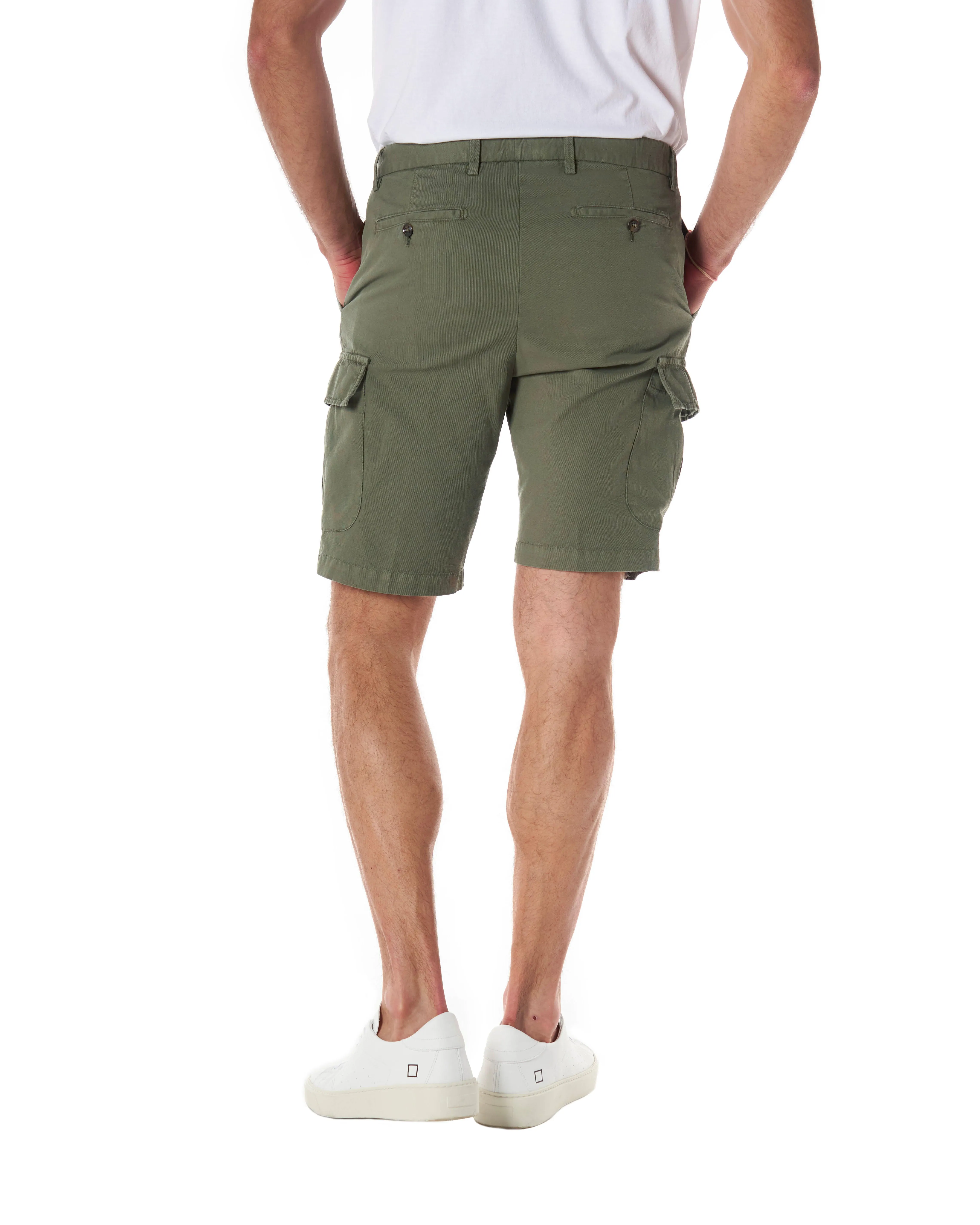 BRIGLIA Bermuda tasconi color verde
