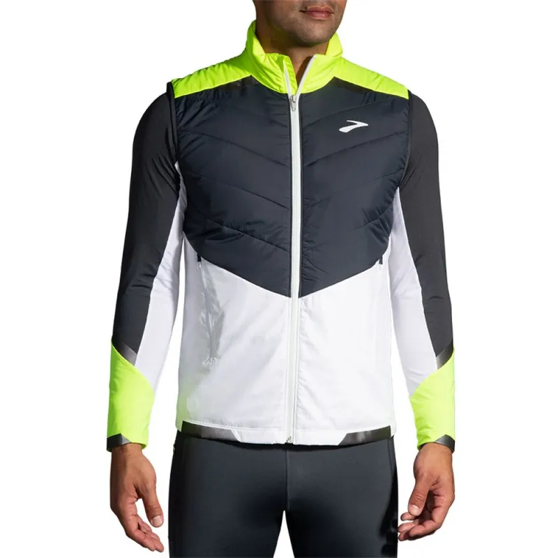Brooks Gilet Running Run Visible Insulated Bianco Uomo