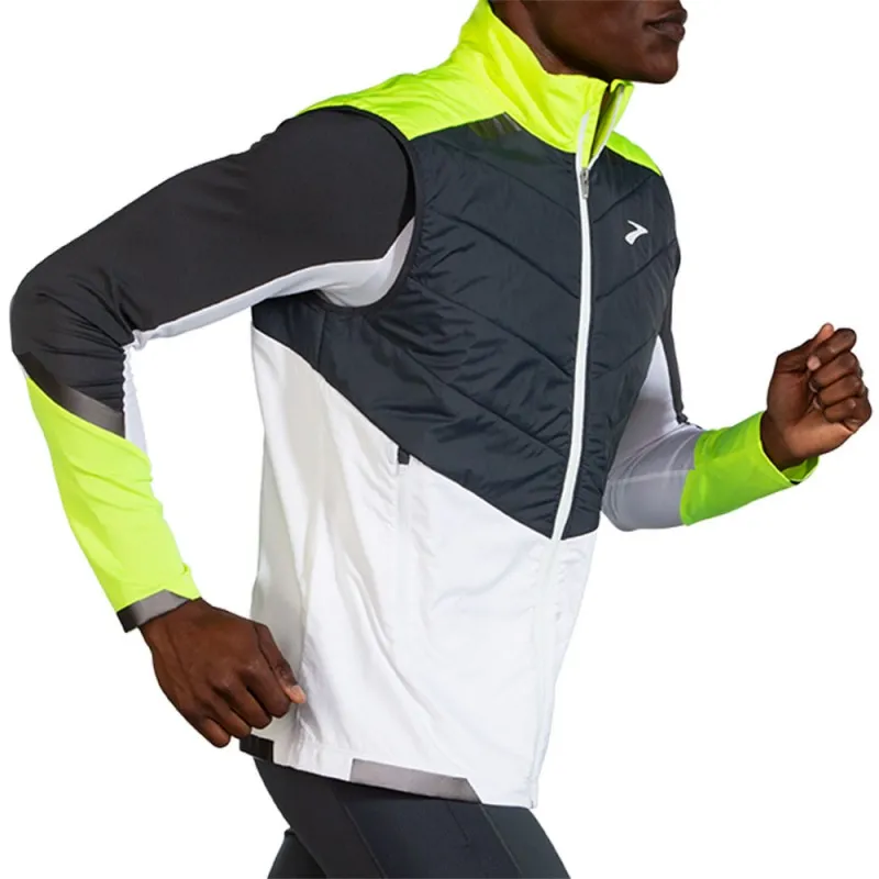 Brooks Gilet Running Run Visible Insulated Bianco Uomo