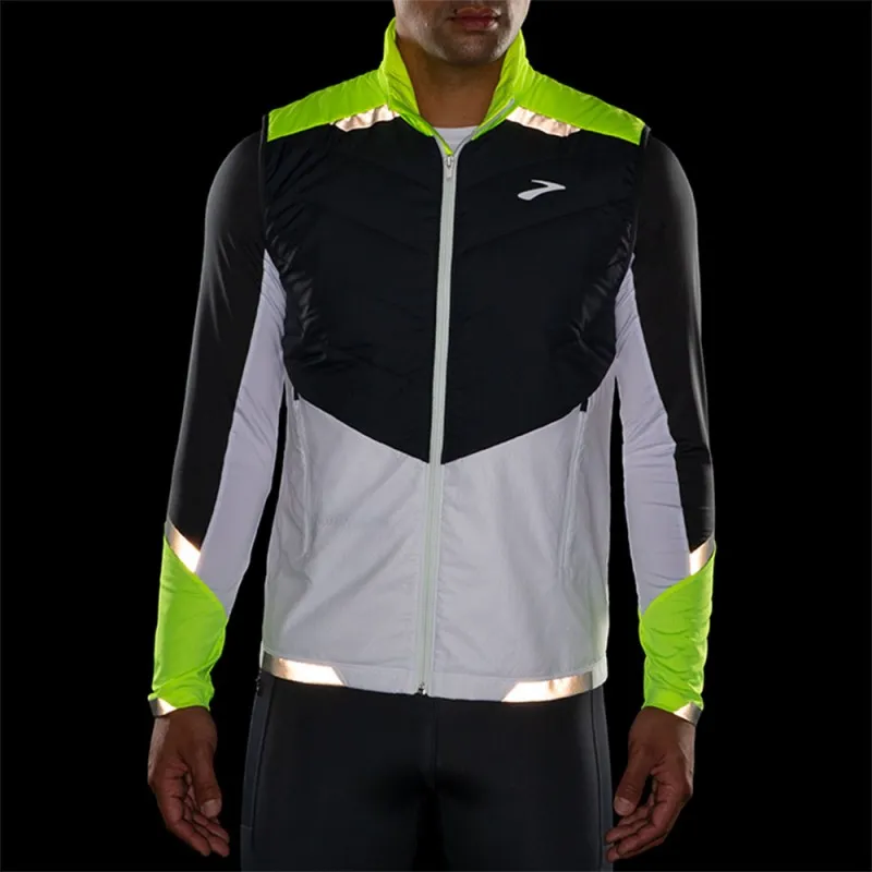 Brooks Gilet Running Run Visible Insulated Bianco Uomo