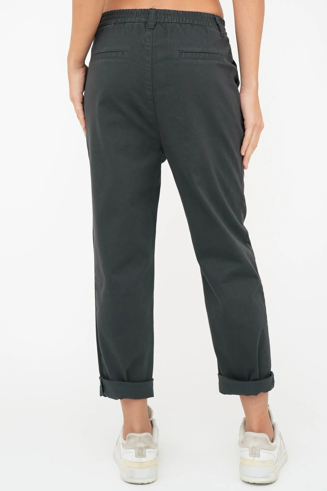Bulier-Pantalone boyfriend SALLY cotone elite - Piombo
