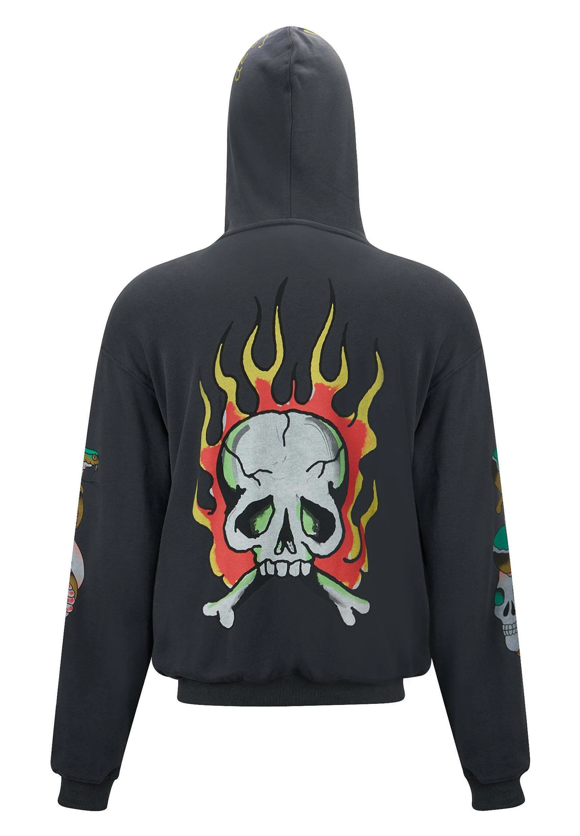 BURNING SKULL - Felpa con cappuccio