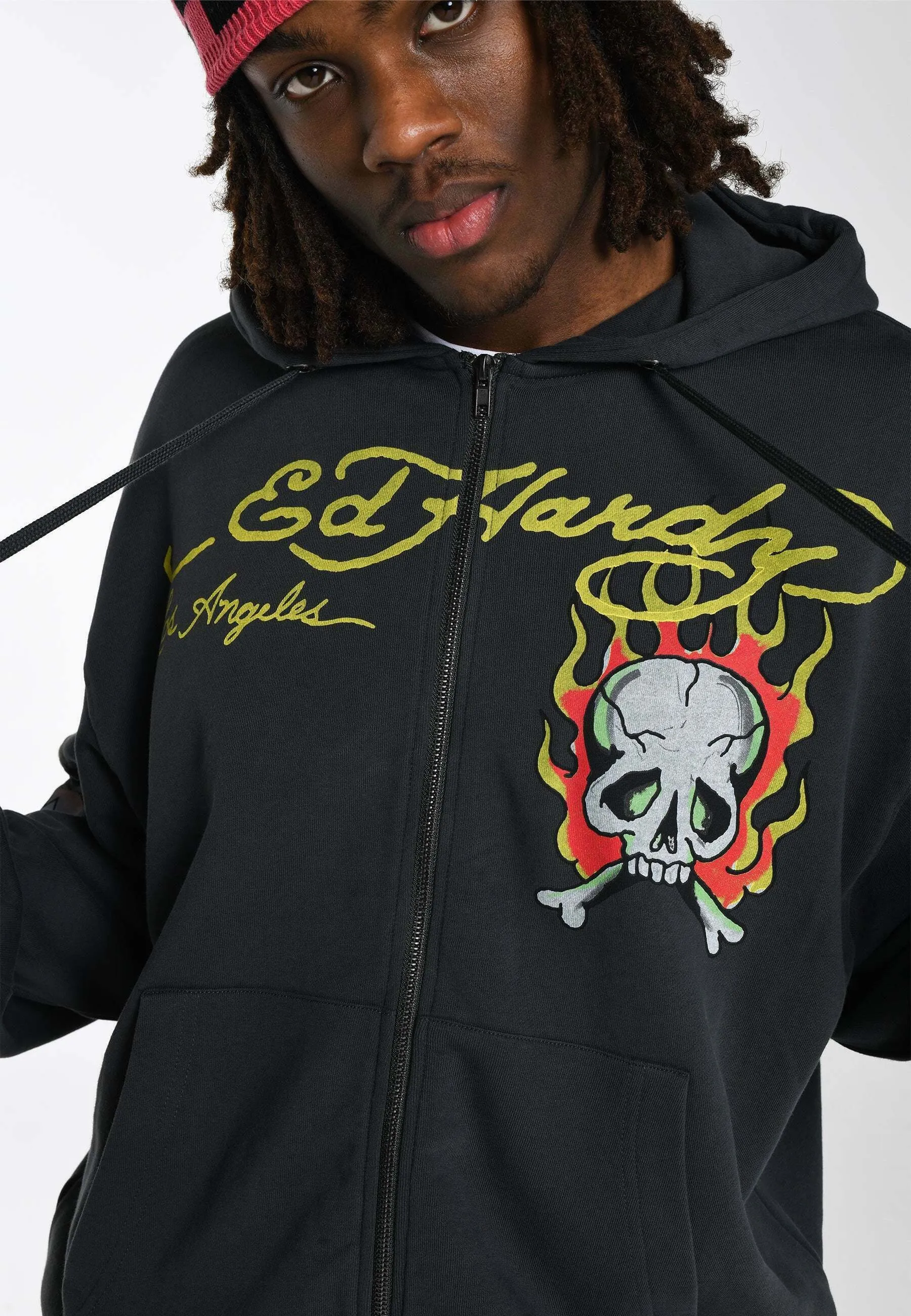BURNING SKULL - Felpa con cappuccio