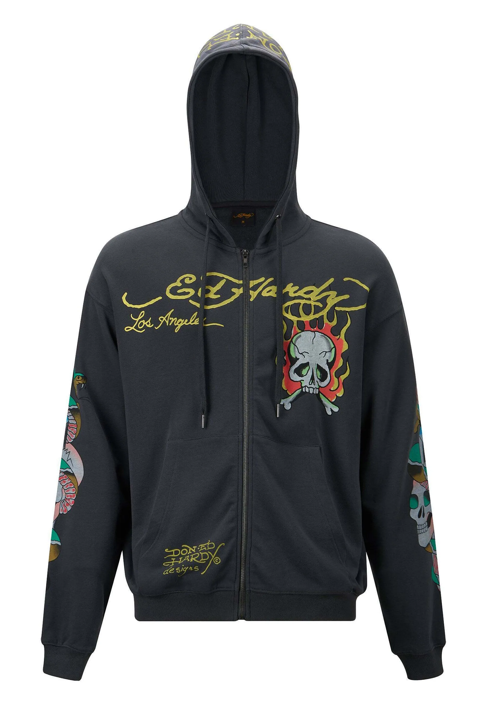 BURNING SKULL - Felpa con cappuccio