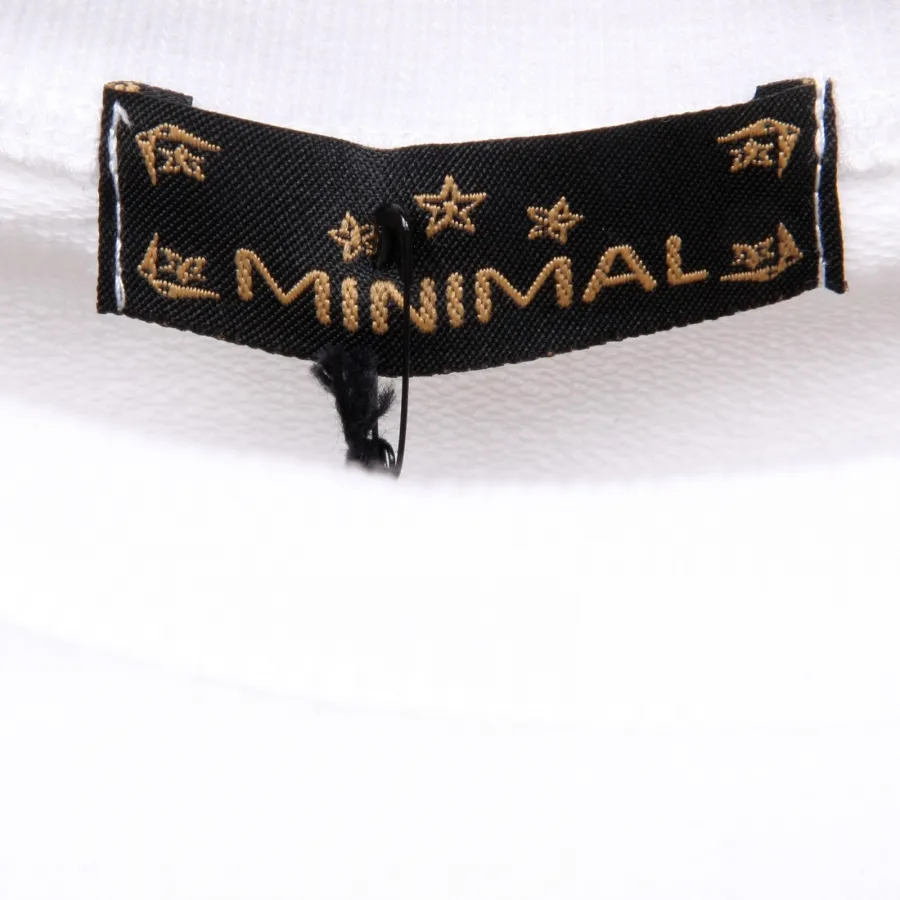 C3144 felpa uomo MINIMAL PROJECT bucato bianco sweatshirt men