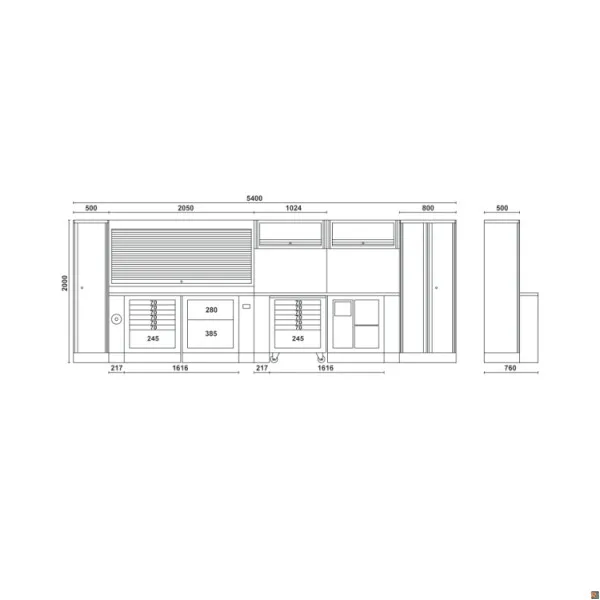 C55 COMBINAZIONE COMPLETA ARREDO OFFICINA BETA UTENSILI 055000000