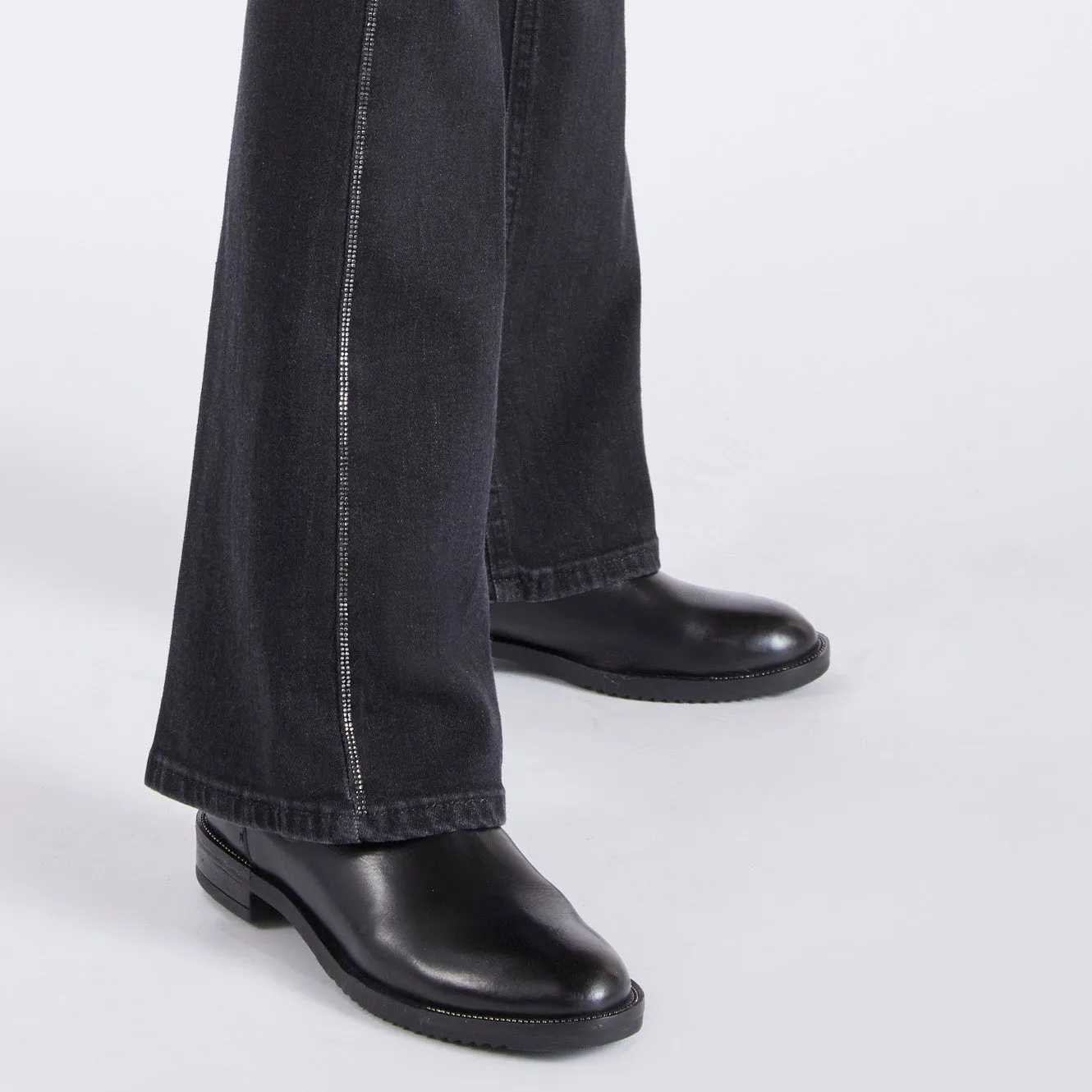CafèNoir Flare women's denim C7JJ0084 N021 black