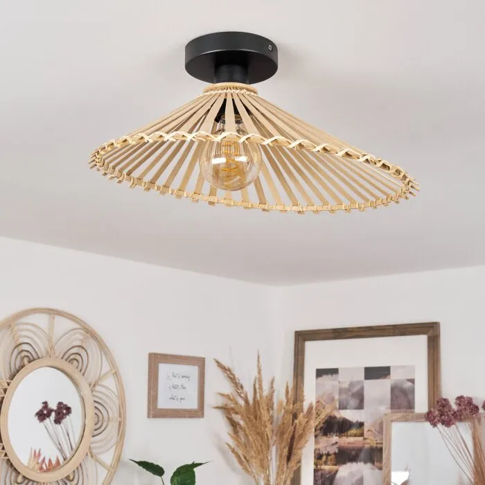 Callide Plafoniera Nero, 1-Luce