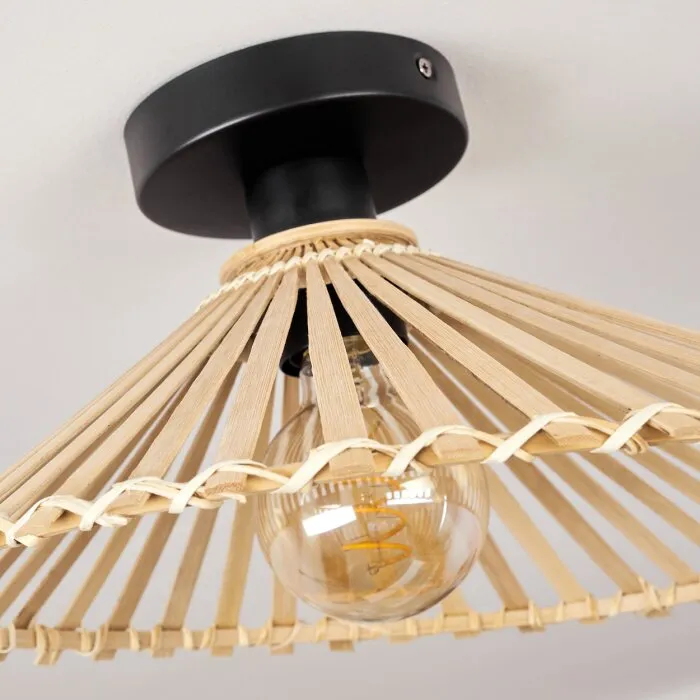 Callide Plafoniera Nero, 1-Luce