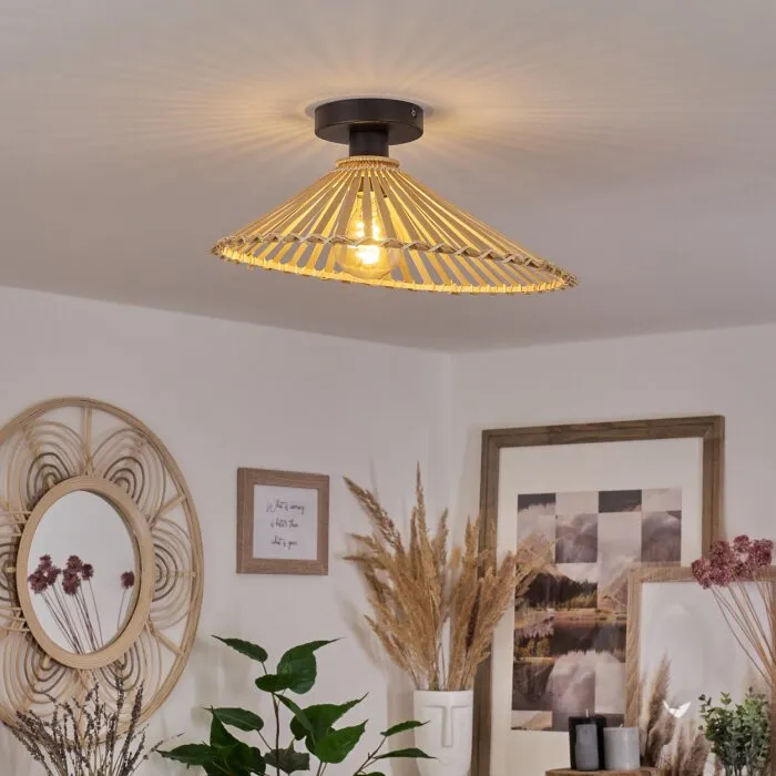 Callide Plafoniera Nero, 1-Luce