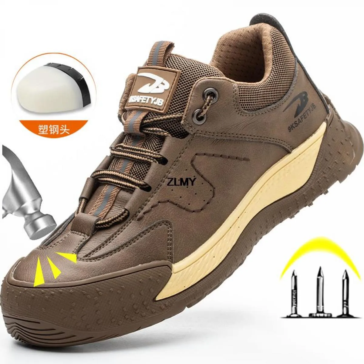 Calzature protettive in plastica Stivali antinfortunistici Saldatore Uomo Scarpe antinfortunistiche Weld New Men