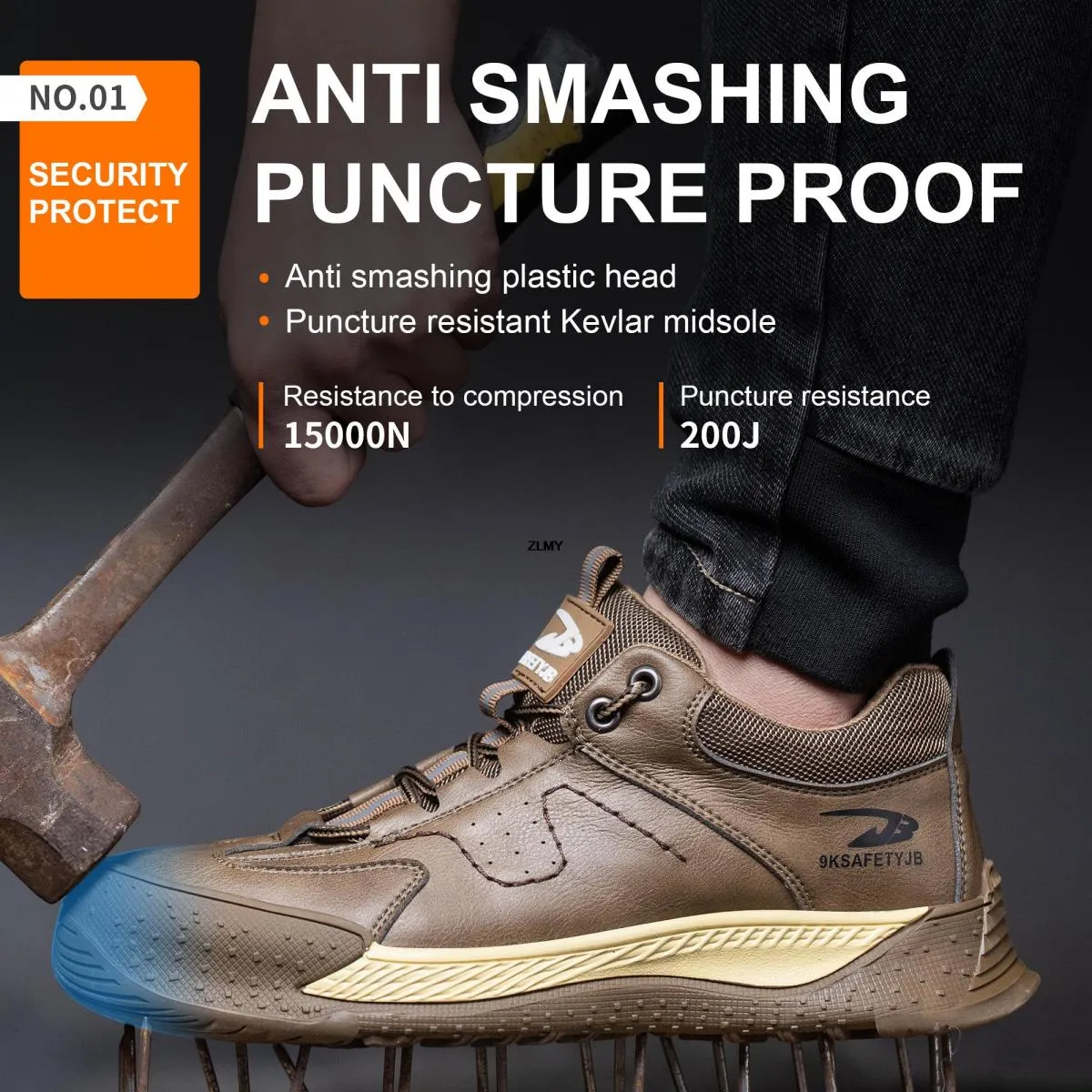 Calzature protettive in plastica Stivali antinfortunistici Saldatore Uomo Scarpe antinfortunistiche Weld New Men
