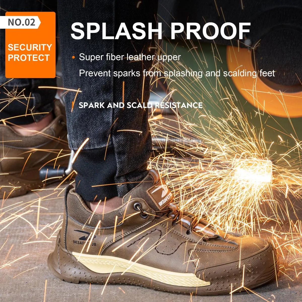Calzature protettive in plastica Stivali antinfortunistici Saldatore Uomo Scarpe antinfortunistiche Weld New Men