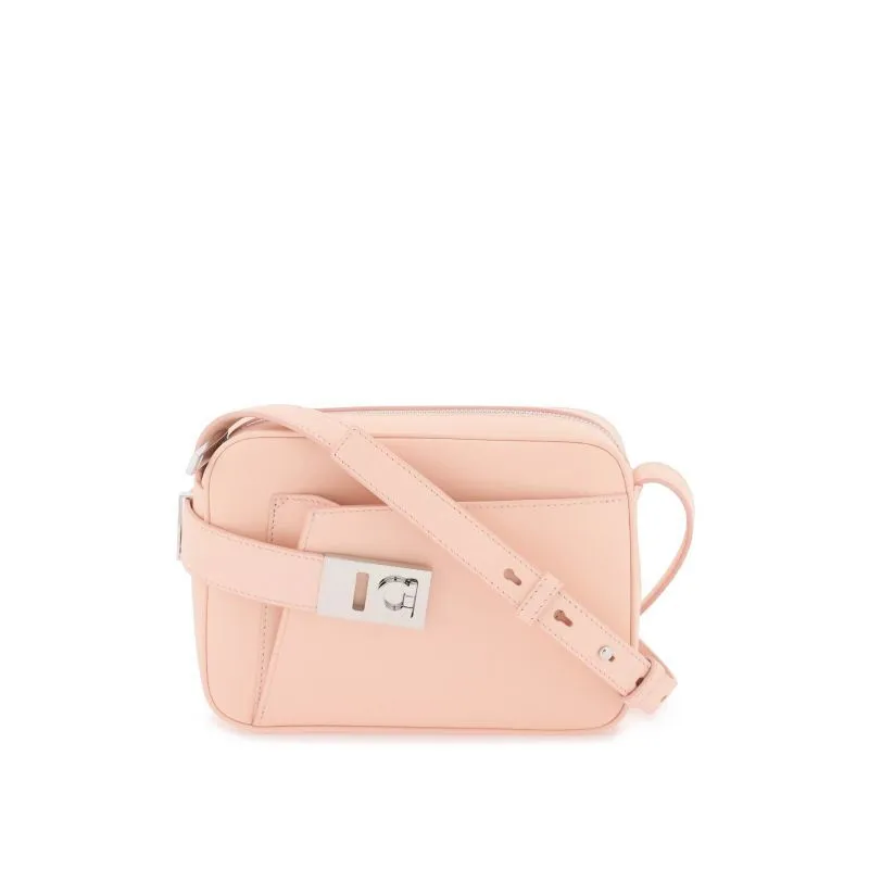 Camera bag in pelle liscia