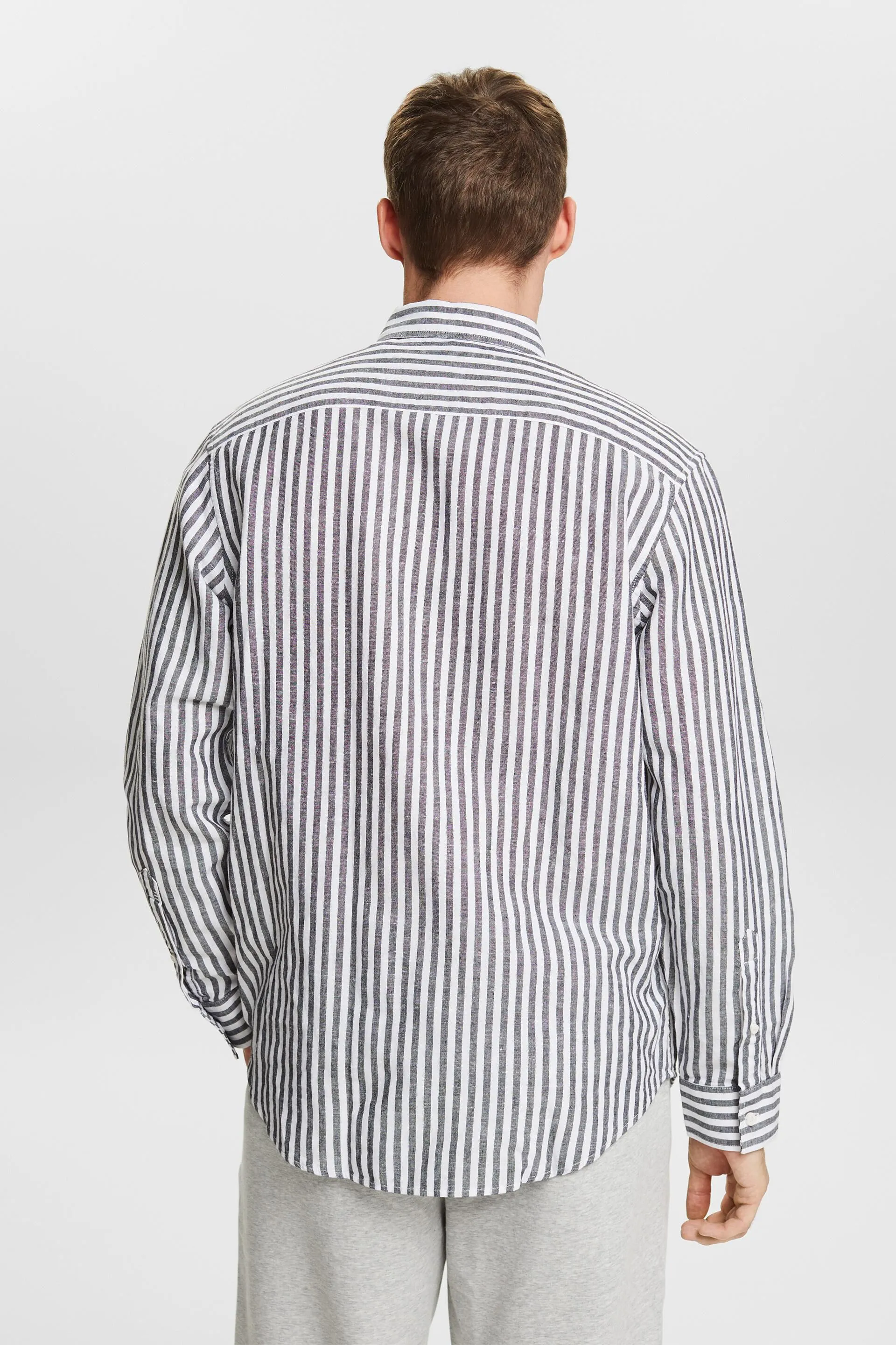Camicia a righe in popeline di cotone