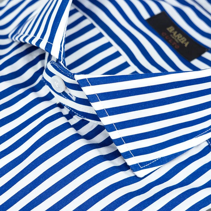 Camicia BARBA Napoli Culto Righe Bianco Blu