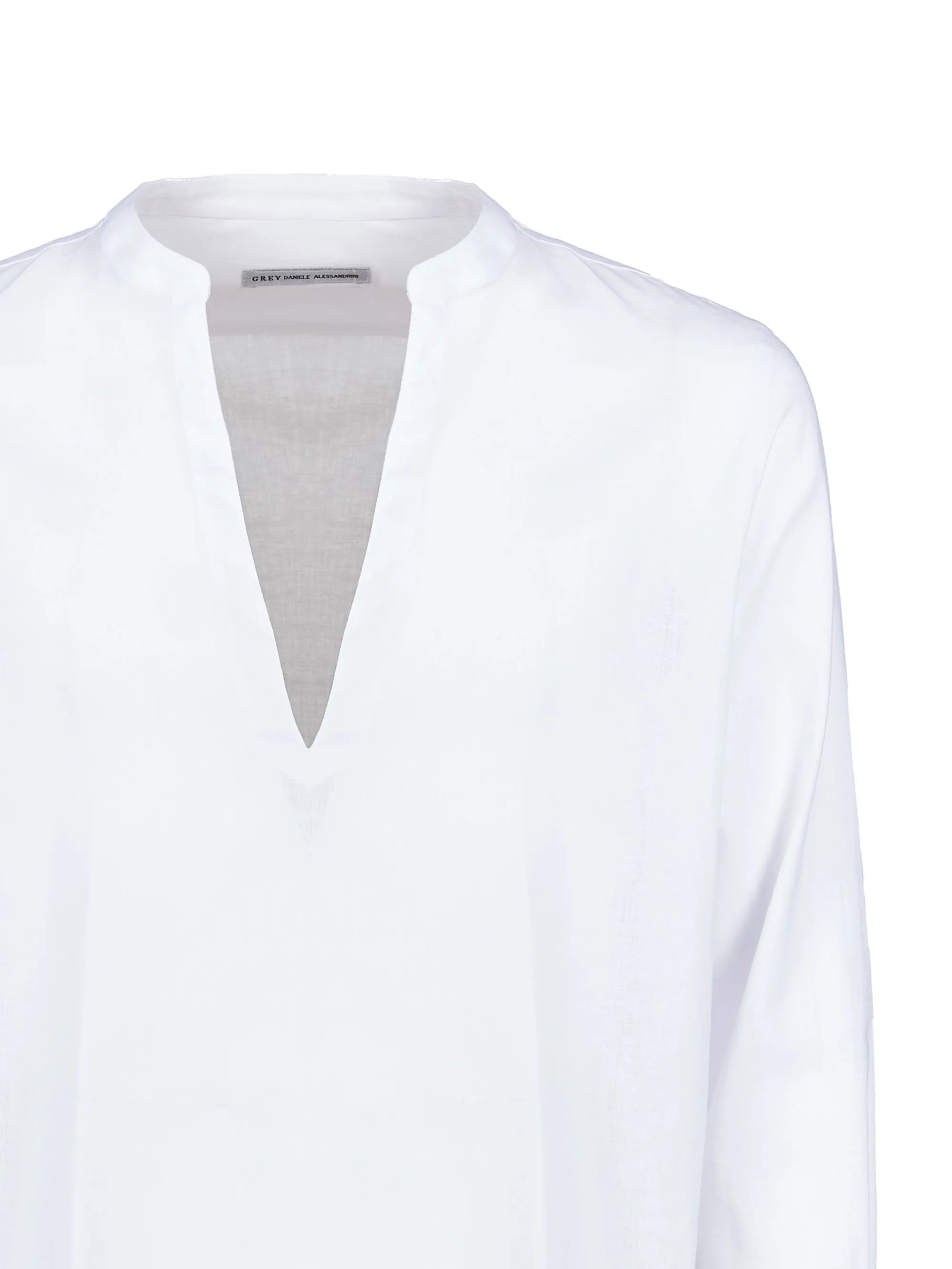 CAMICIA BIANCA IN LINO E COTONE