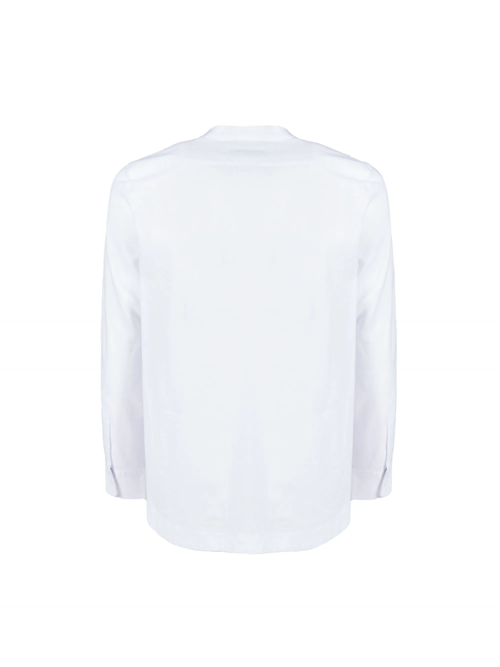 CAMICIA BIANCA IN LINO E COTONE
