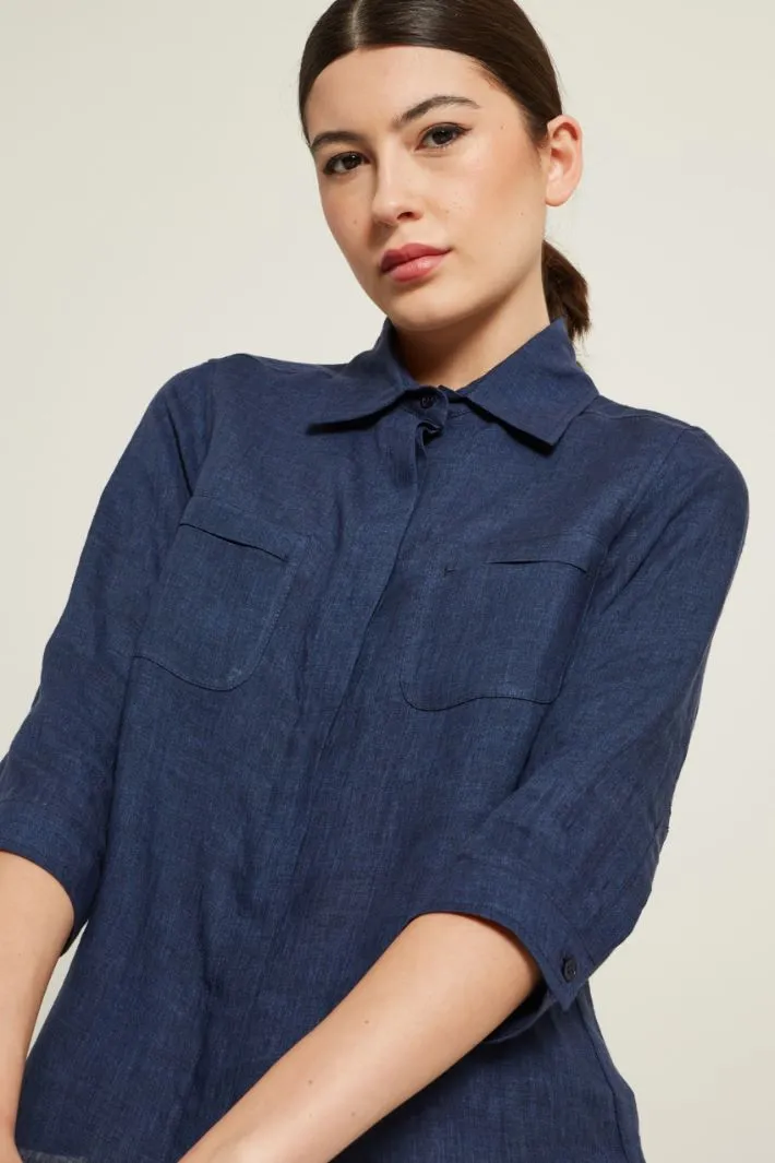 Camicia con maniche tre quarti