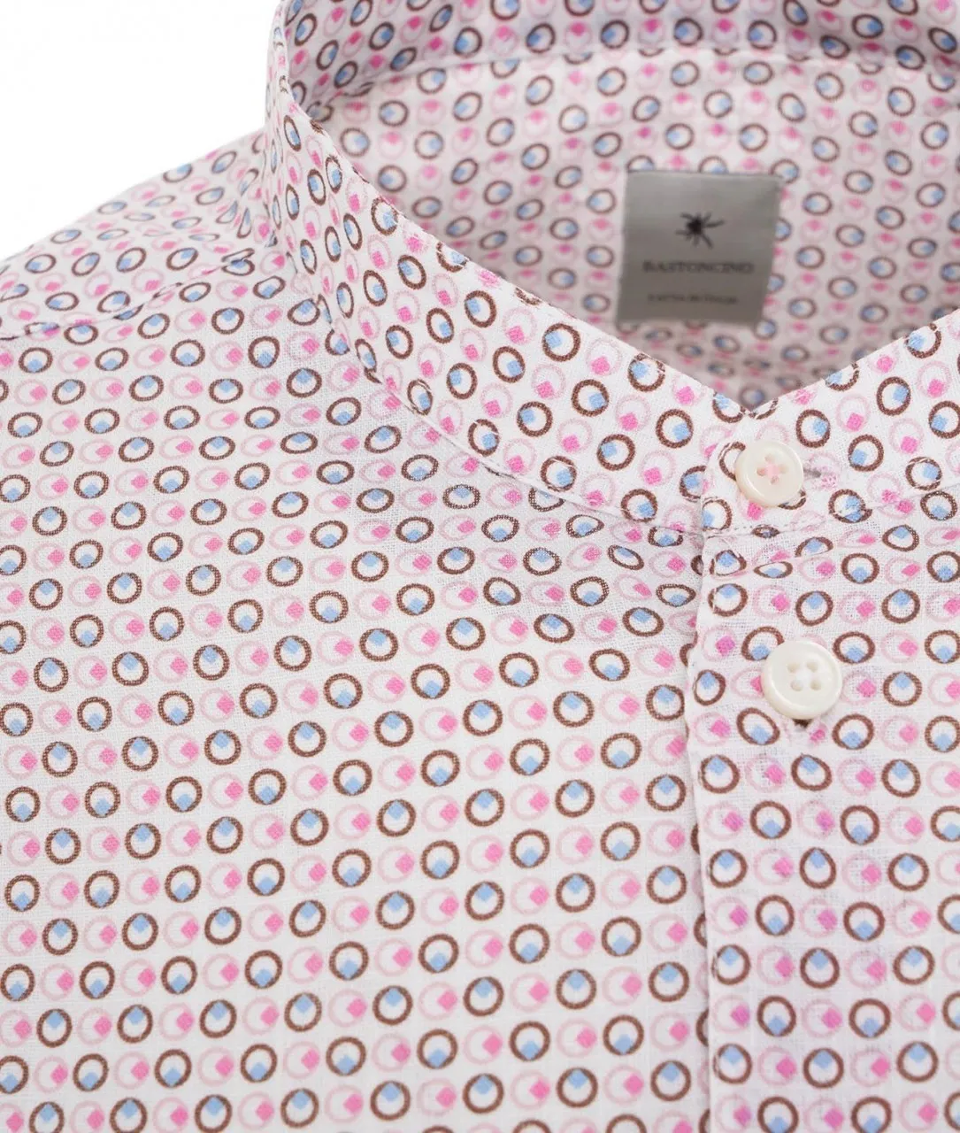 Camicia di lino Simo rosa rosa