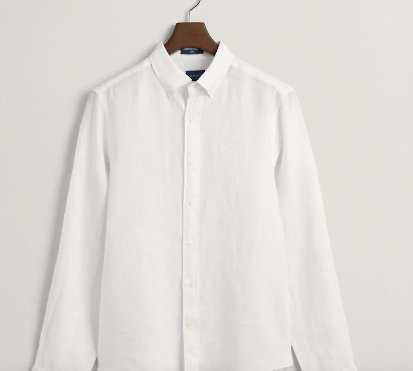 Camicia Gant Uomo di lino slim fit 3230080-110