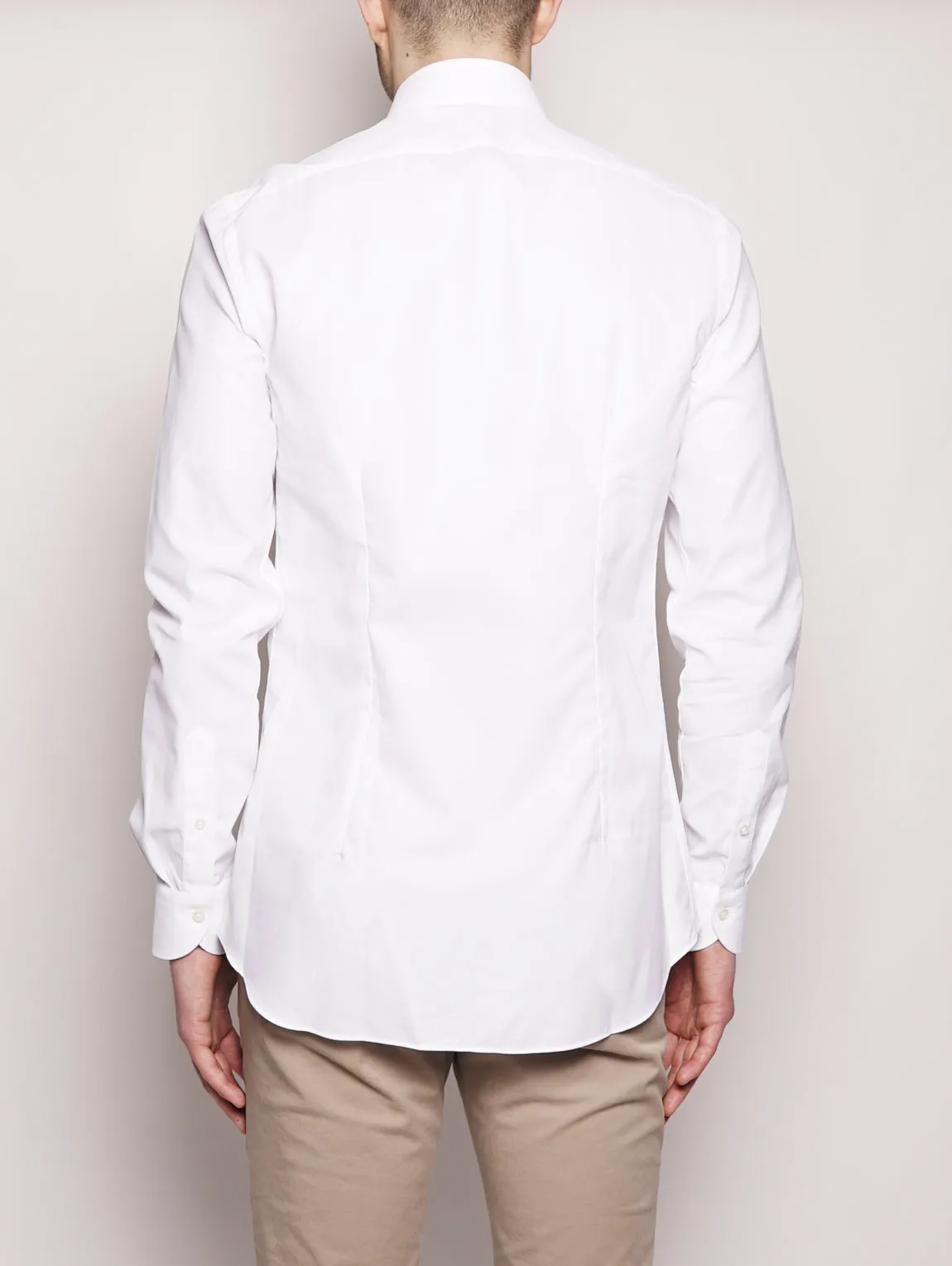 Camicia in Cotone Operato Bianco
