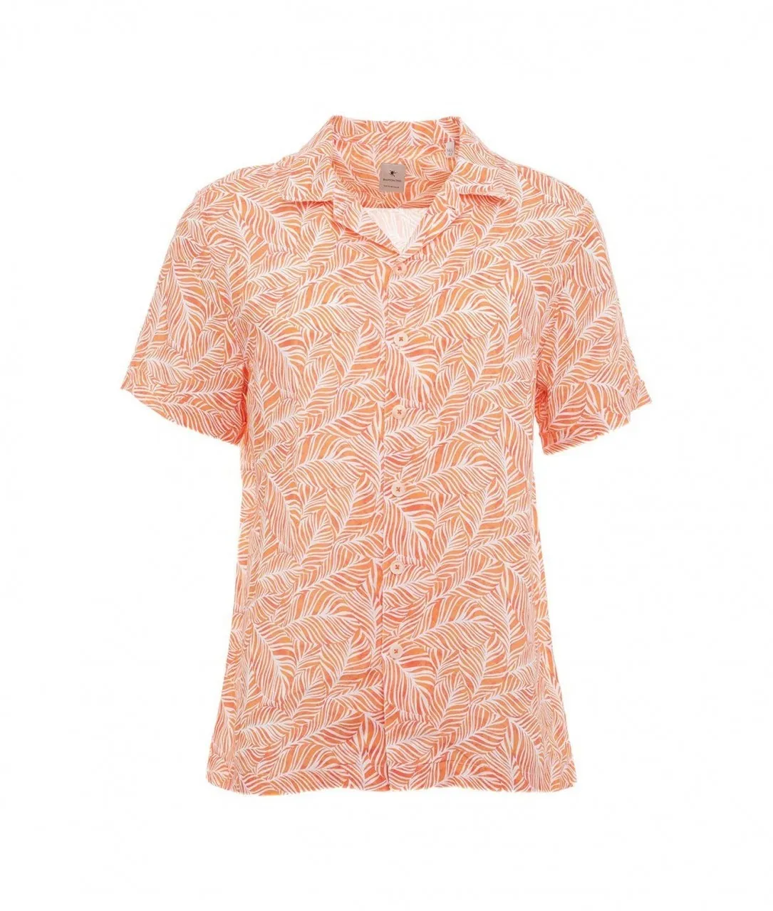 Camicia in lino arancione arancione