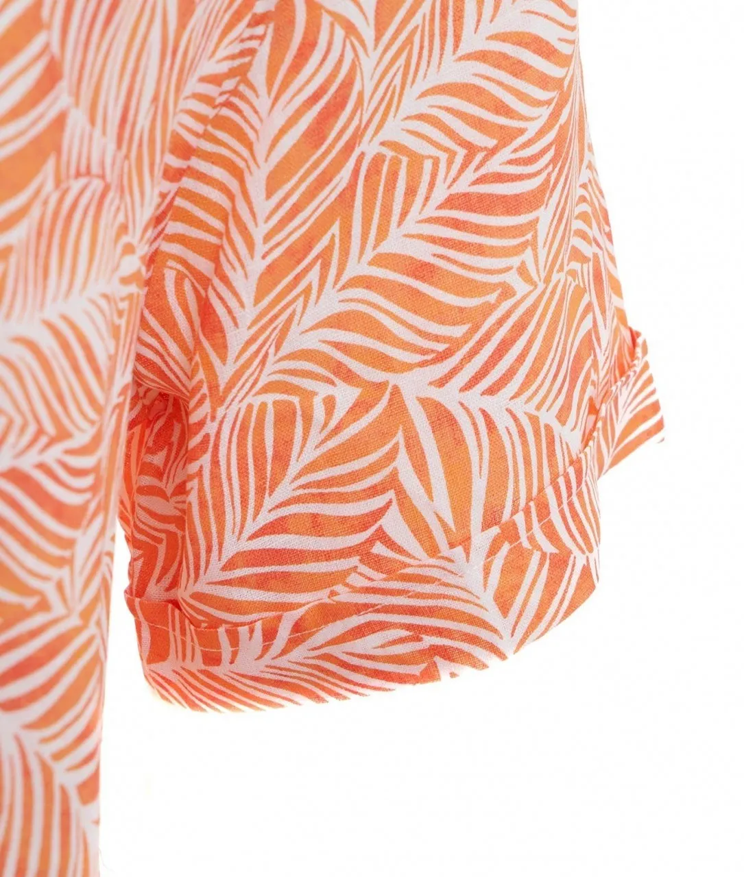 Camicia in lino arancione arancione