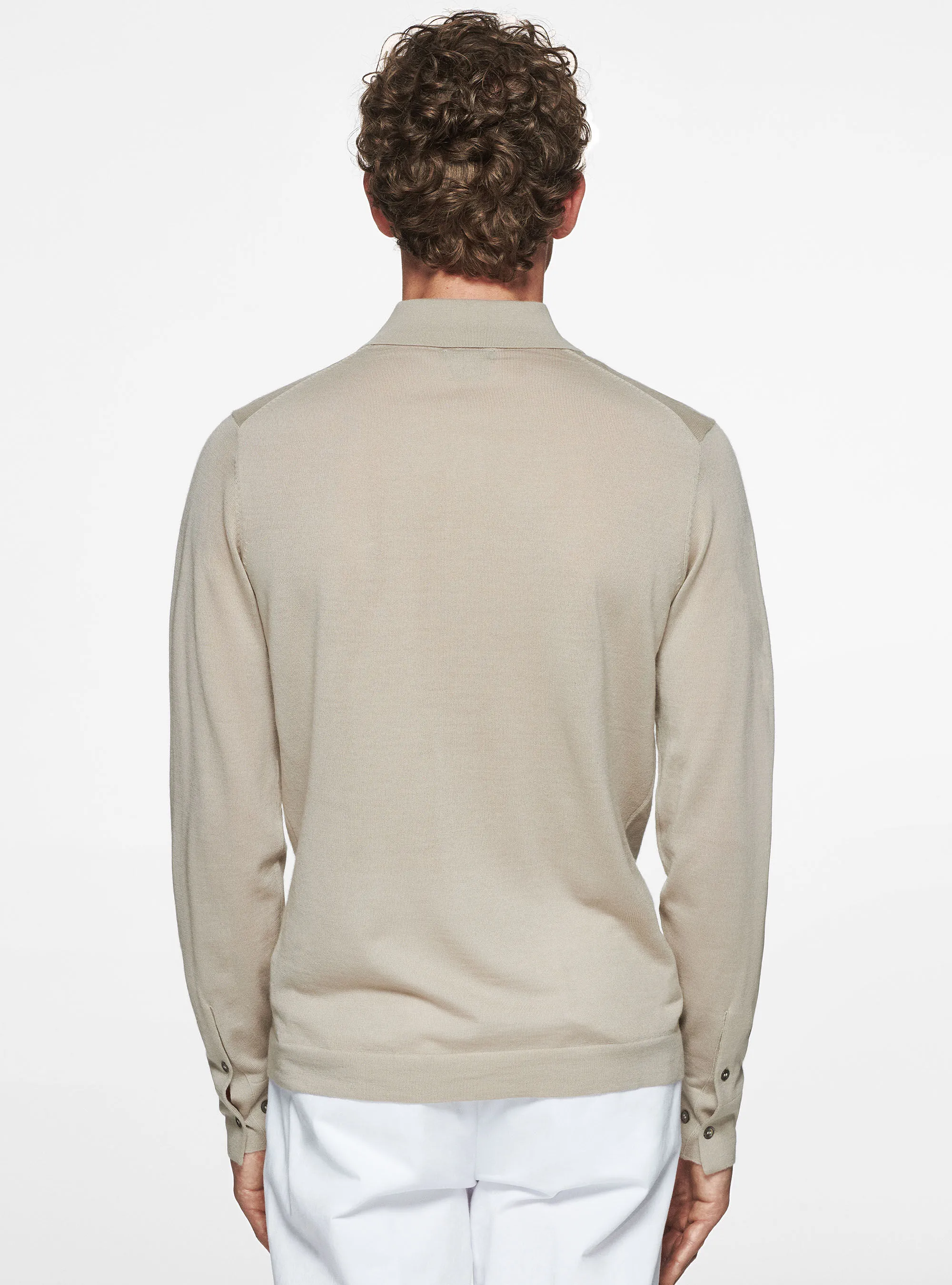 Camicia in maglia in pura lana merino extrafine