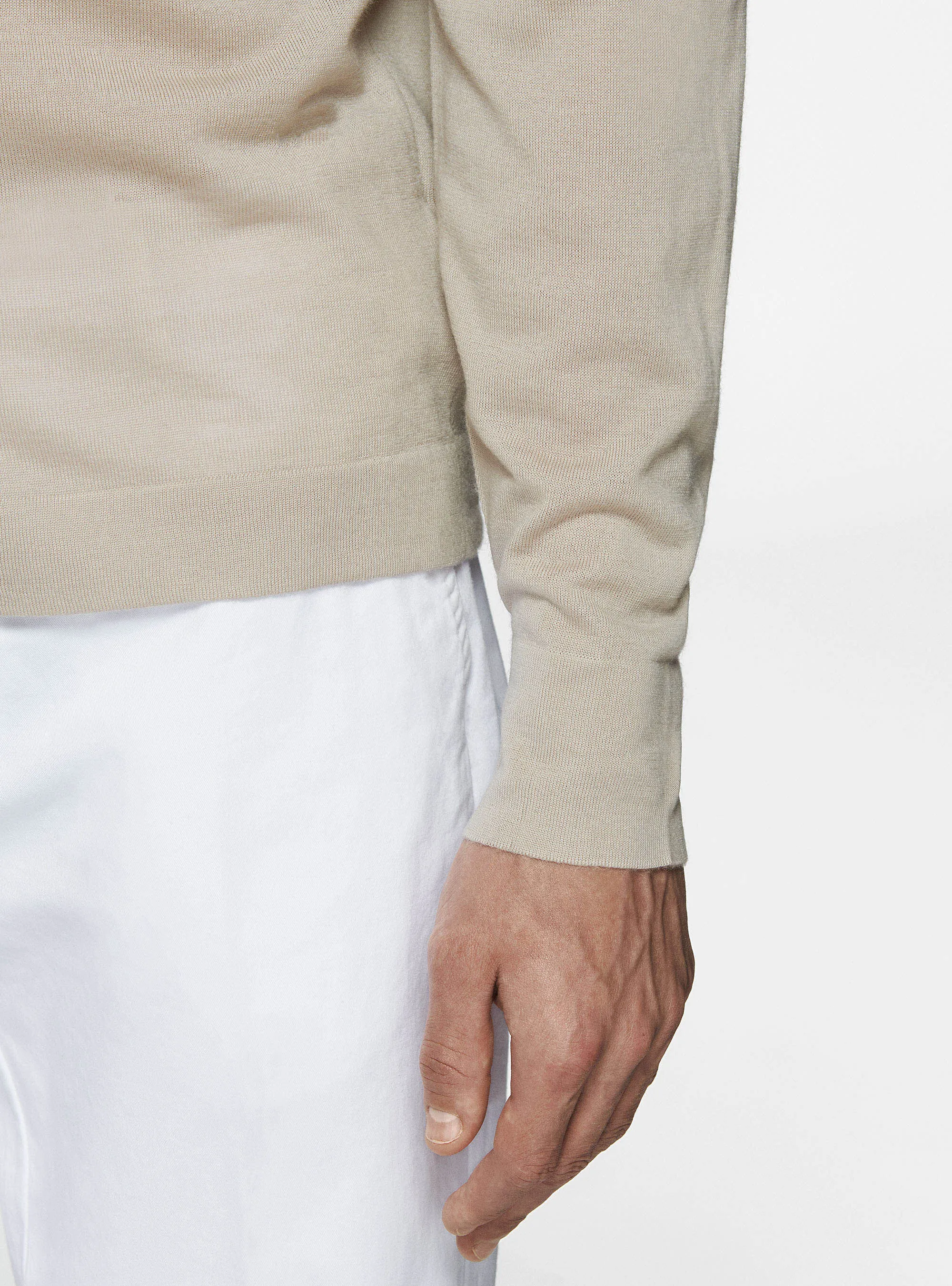 Camicia in maglia in pura lana merino extrafine