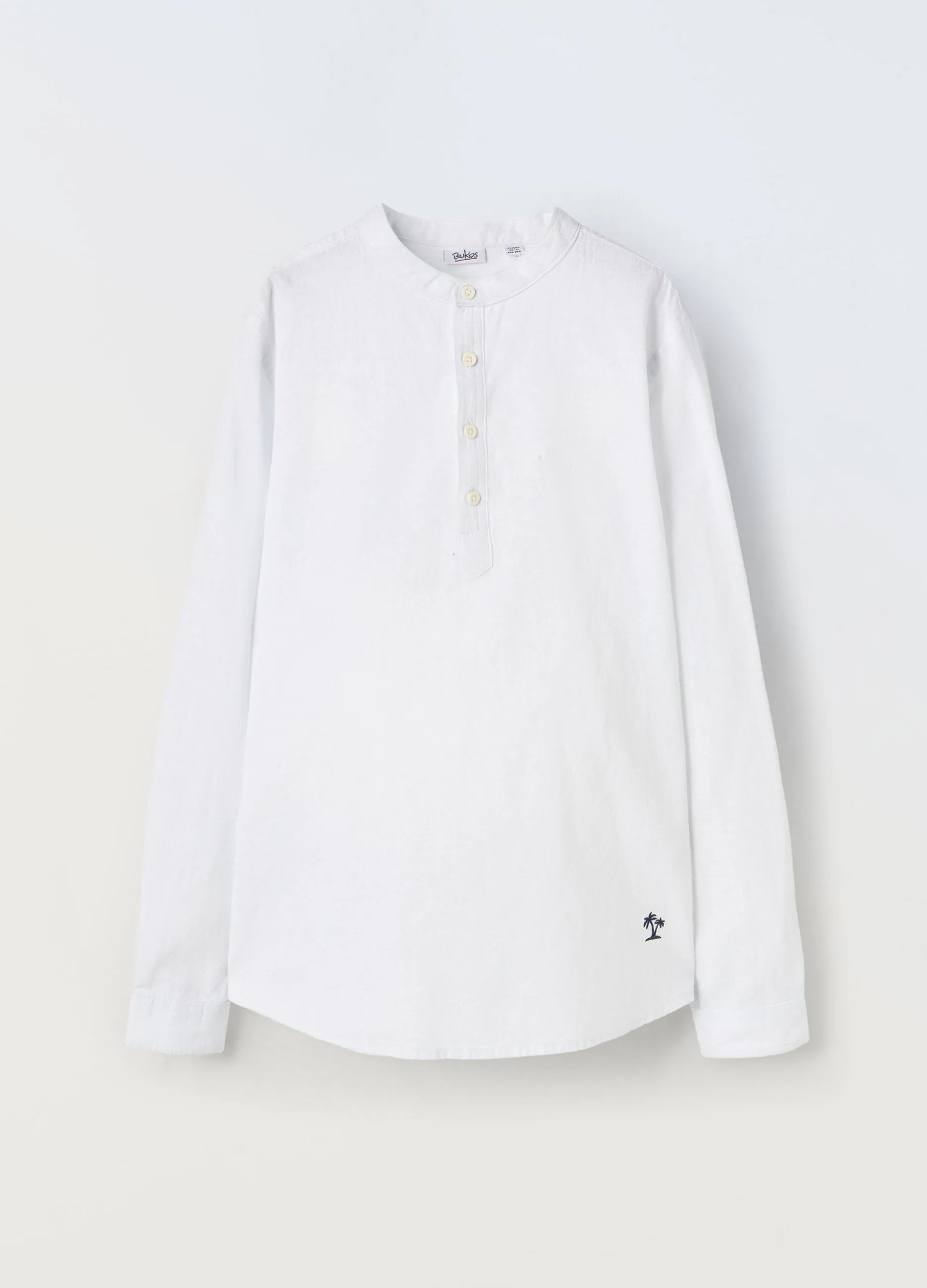 Camicia in misto lino ragazzo