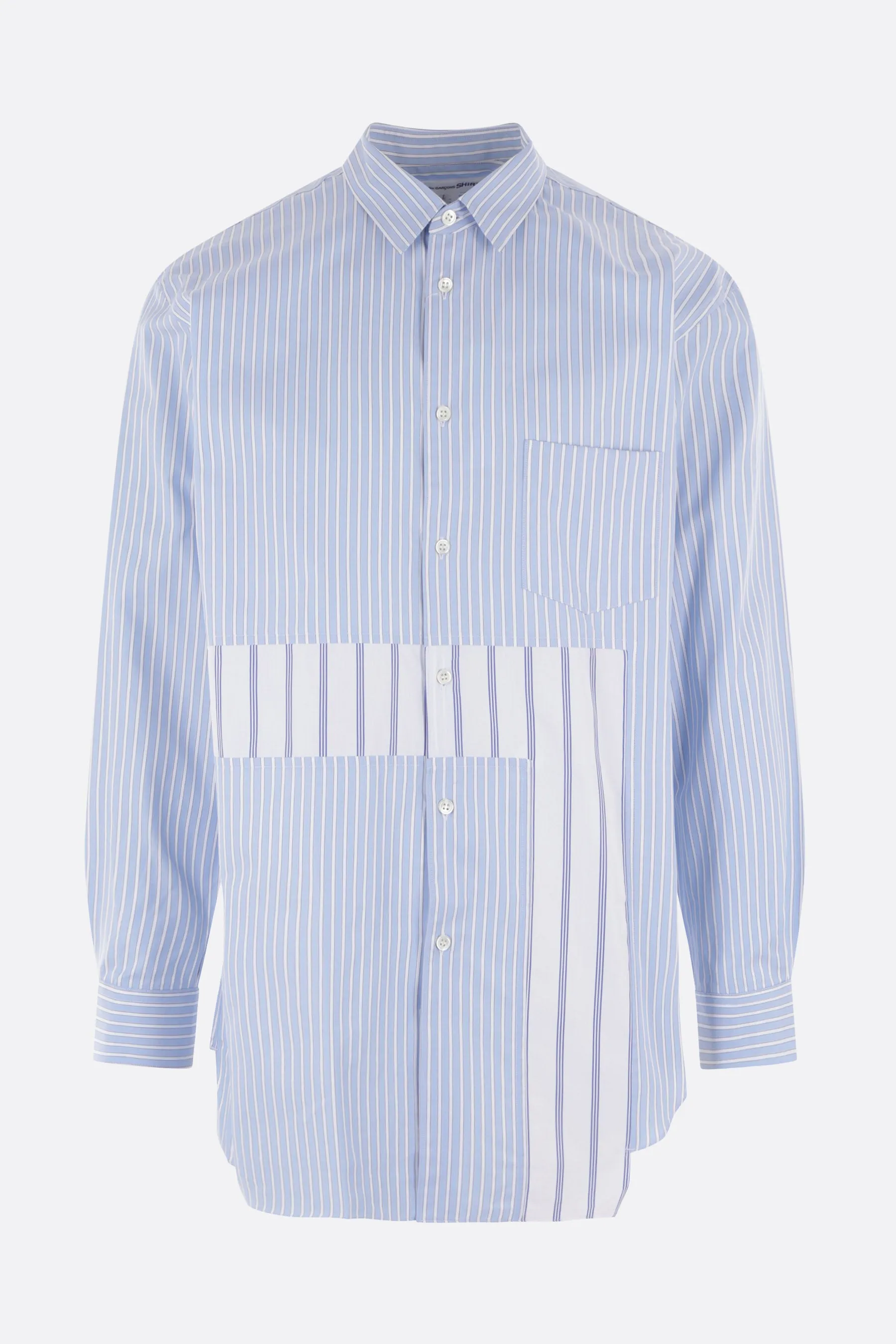  camicia in popeline asimmetrica  