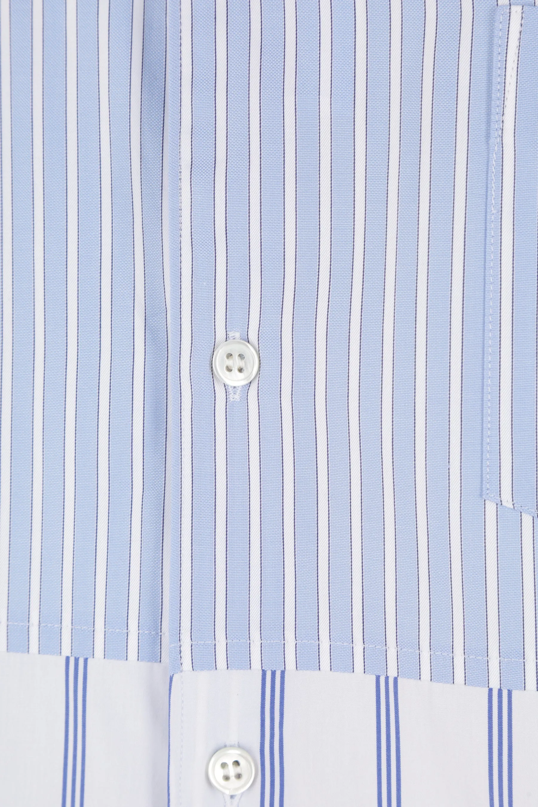 camicia in popeline asimmetrica  